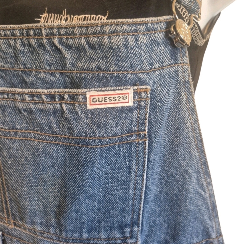 Vintage GUESS Denim Overalls - Classic Blue 90s Style Size 12 Summer - Picture 3 of 8